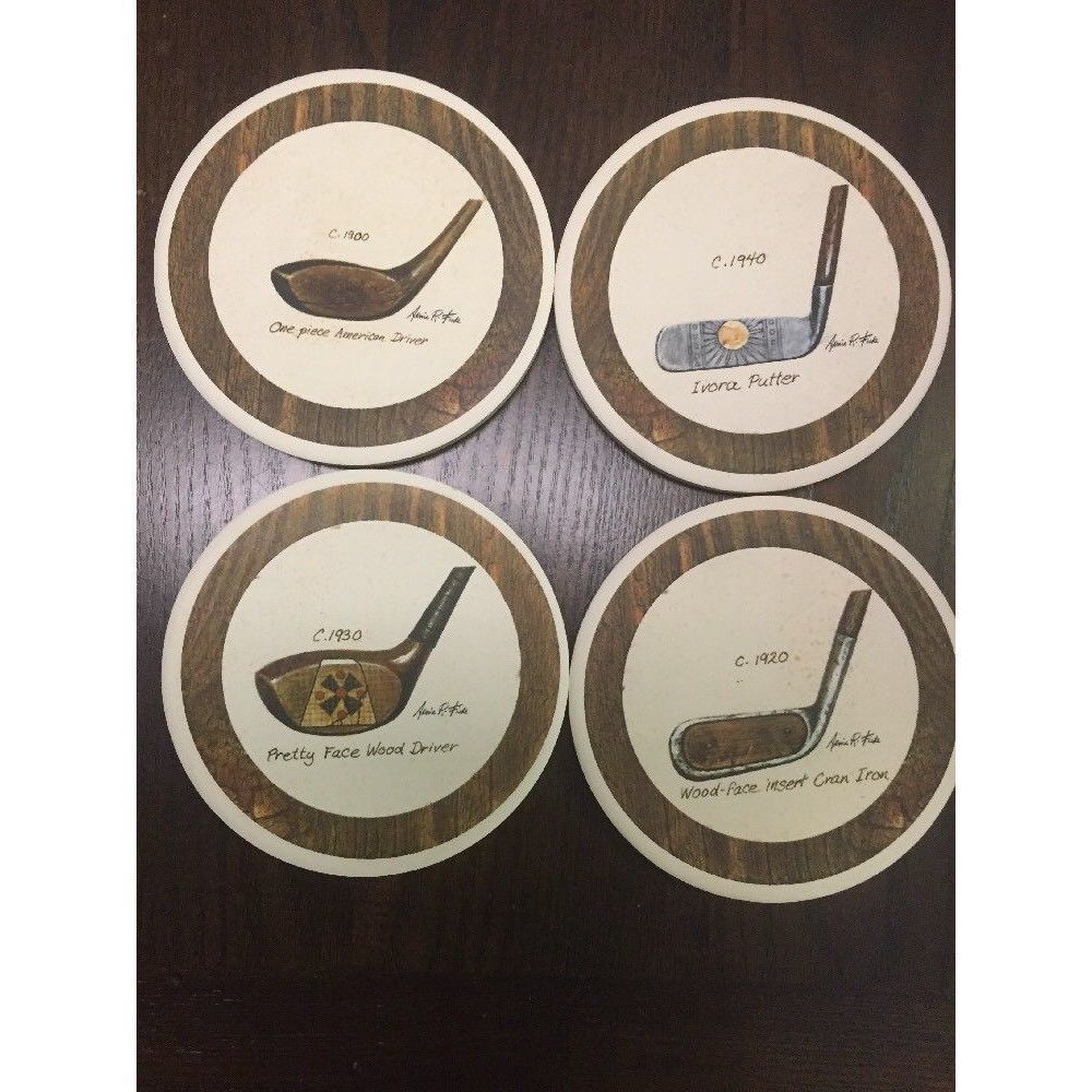 Set of 4 CoasterStone 4-1/4-Inch Absorbent Coasters, Jockey Print